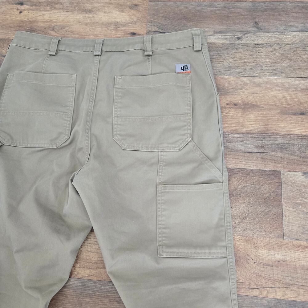 40 GRIT by Duluth Trading Women's Khaki Carpenter Workwear Pants Size 12 SHORT - Picture 5 of 8
